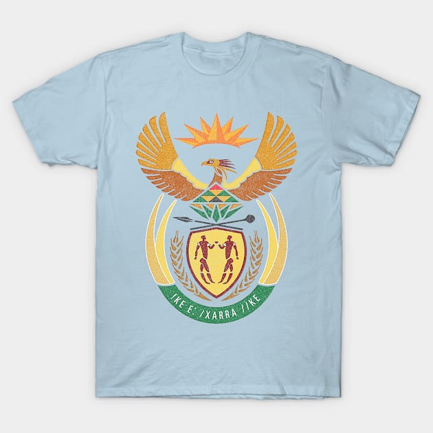 Faded-Style Coat Of Arms / South Africa T-Shirt by CultOfRomance